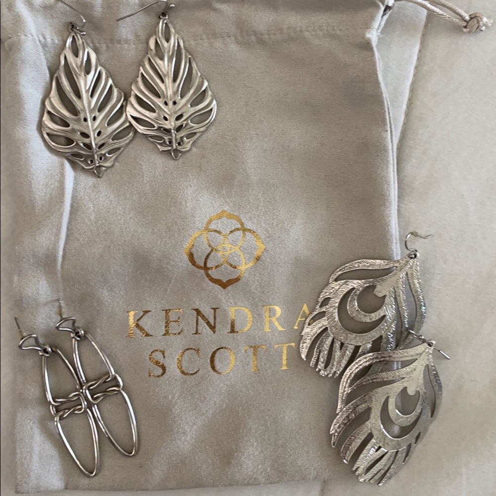 Silver Kendra Scott earrings